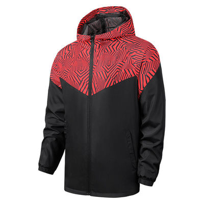 Wasserdicht Winddicht Herrenmantel Trendy Dünner Anorak Regularer Ärmel Stil 100% Polyester