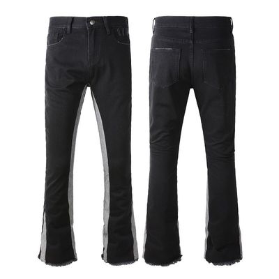Herrenhosen mit Patch Stretch Denim Flared Jeans mit schlanker Passform und angespannten Oberfläche