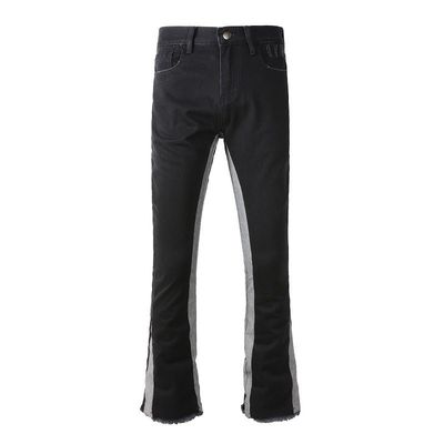 Herrenhosen mit Patch Stretch Denim Flared Jeans mit schlanker Passform und angespannten Oberfläche