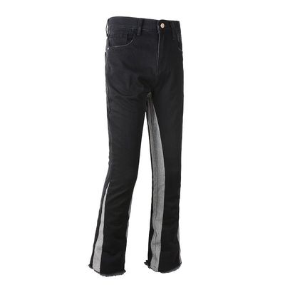 Herrenhosen mit Patch Stretch Denim Flared Jeans mit schlanker Passform und angespannten Oberfläche
