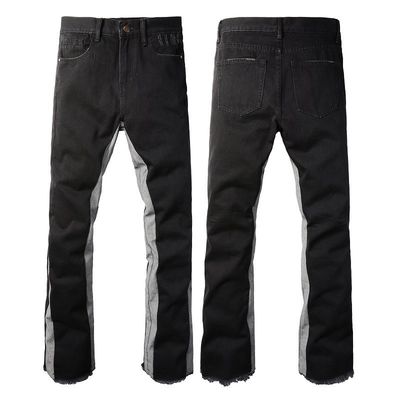 Herrenhosen mit Patch Stretch Denim Flared Jeans mit schlanker Passform und angespannten Oberfläche