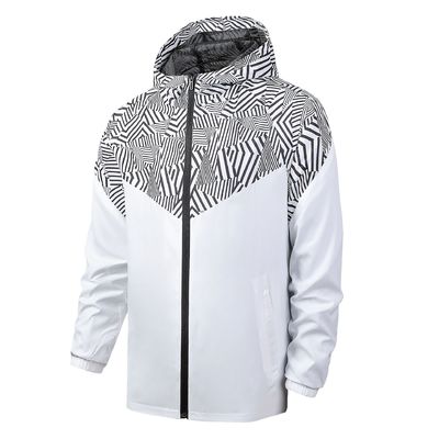 Wasserdicht Winddicht Herrenmantel Trendy Dünner Anorak Regularer Ärmel Stil 100% Polyester