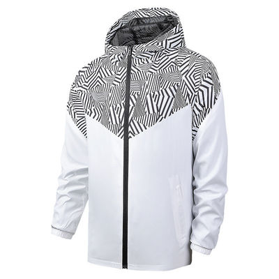 Wasserdicht Winddicht Herrenmantel Trendy Dünner Anorak Regularer Ärmel Stil 100% Polyester