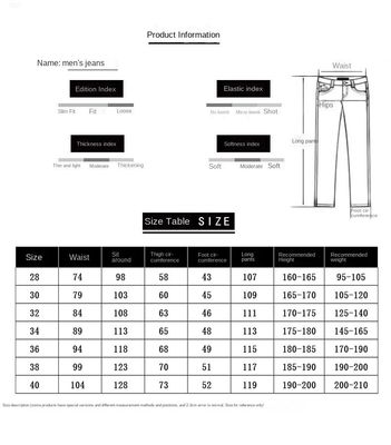 Winddichte Loose Fit Denimhosen für Männer