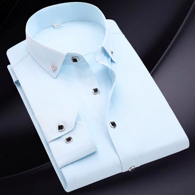 GALLERIE Weiße lange Ärmel Business Unisex-Camisas Übergrößene Formalhemden für Männer Polohemden Kleidung