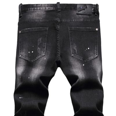 Farbblockierende Druckmuster Herren Jeans für benutzerdefiniertes Logo und handgezeichnetes Design