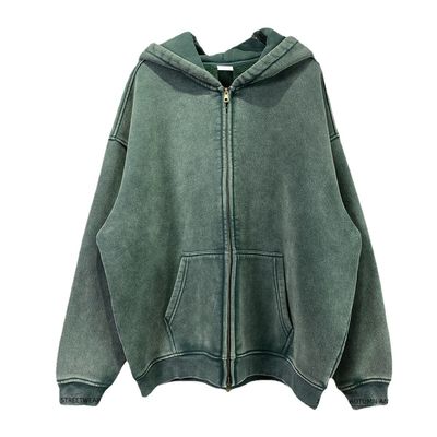 Batik-Vintage-Pullover für Männer mit übergroßer Passform und Fleece-Lining in Bedrängter Baumwolle