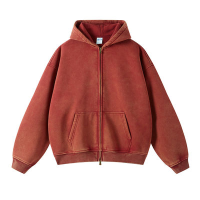 Batik-Vintage-Pullover für Männer mit übergroßer Passform und Fleece-Lining in Bedrängter Baumwolle