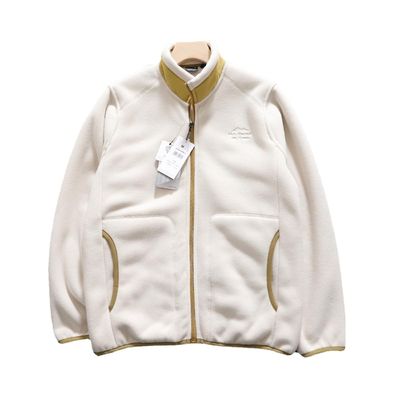 Broderierte Polarfleece Unisex Verdickte warme Halskette Herrenjacke Mantel gestrickt