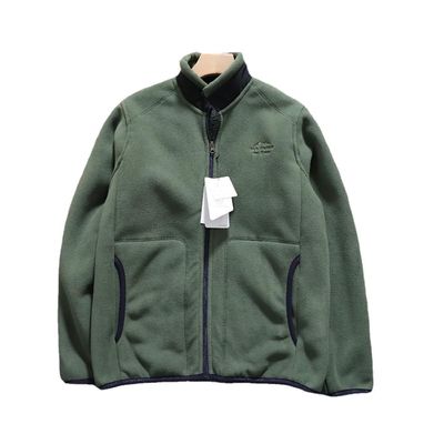 Broderierte Polarfleece Unisex Verdickte warme Halskette Herrenjacke Mantel gestrickt