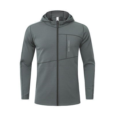 Herren-Zipper-Hut-Jacke Casual-Sport-Brei-Cardigan mit 3D-Druck-Dekoration