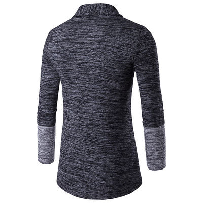XMAMLON OEM Casual Knitwear für Männer Long Sleeve Cardigan mit Kontrastfarbstichen