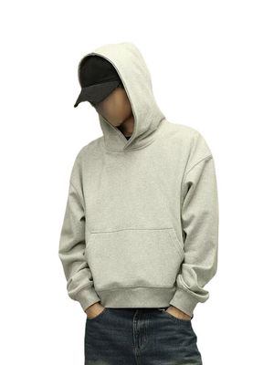 Männer Fleece Hoodie Baumwolle Schwergewicht geschnitten Schulter Box Sportanzüge Hoodies für Männer