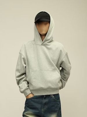 Männer Fleece Hoodie Baumwolle Schwergewicht geschnitten Schulter Box Sportanzüge Hoodies für Männer
