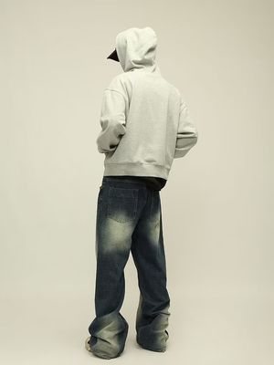 Männer Fleece Hoodie Baumwolle Schwergewicht geschnitten Schulter Box Sportanzüge Hoodies für Männer