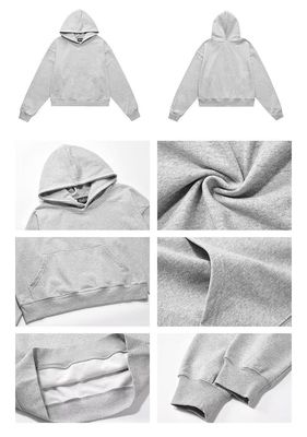 Männer Fleece Hoodie Baumwolle Schwergewicht geschnitten Schulter Box Sportanzüge Hoodies für Männer