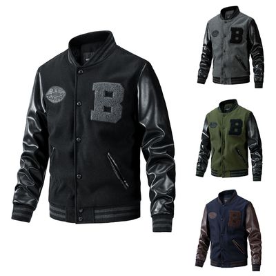 Stickerei Dekoration Gewirkte Herren-Versity-Jacke für die Winter- und Herbstkollektion