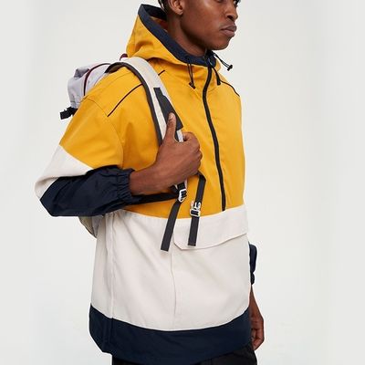 Regelmäßige Ärmel XMAMLON Custom Logo Kragenlos Anoraks Windbreaker Jacke für Männer