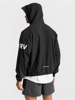 Herbstsaison Herren Quartier Zip Windschutz mit Haube und wasserdichtem Stoff