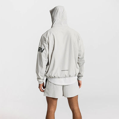Herbstsaison Herren Quartier Zip Windschutz mit Haube und wasserdichtem Stoff